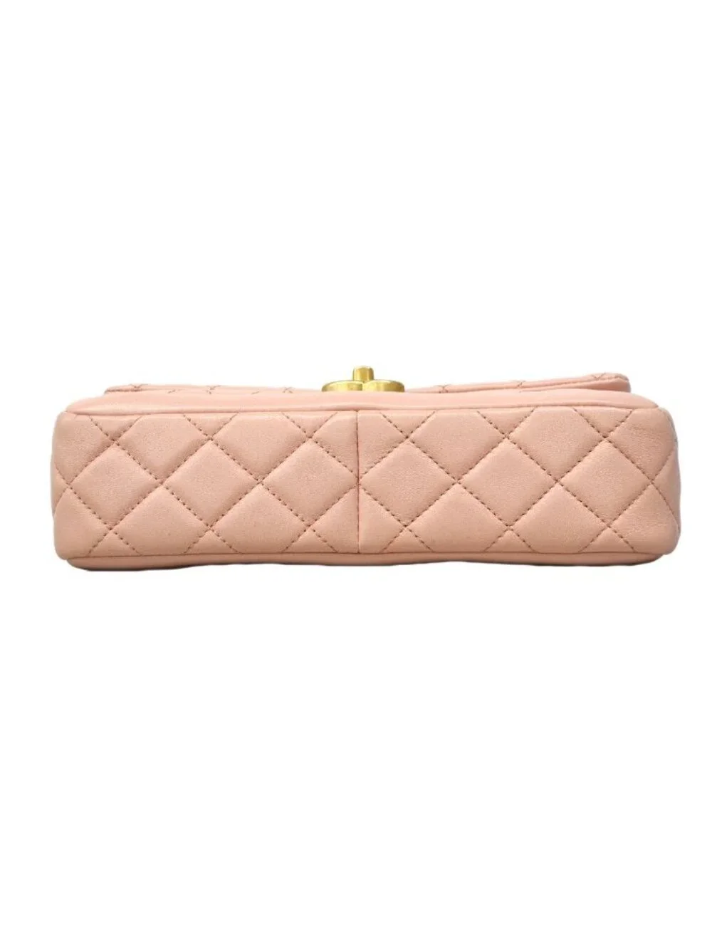Chanel Shoulder Bag Quilted Lambskin Pink Gold
